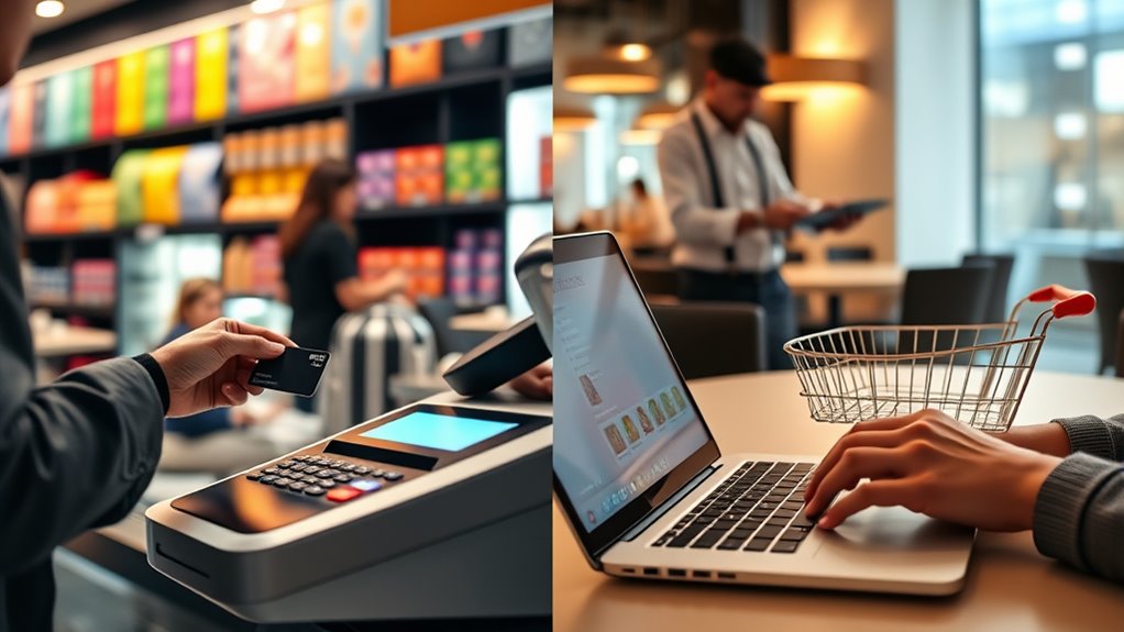 payment method differences across sectors