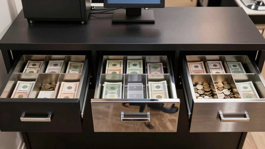 different cash drawer features