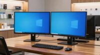 enhanced productivity with dual monitors