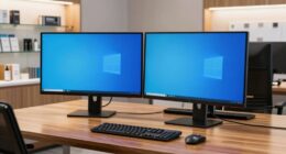 enhanced productivity with dual monitors